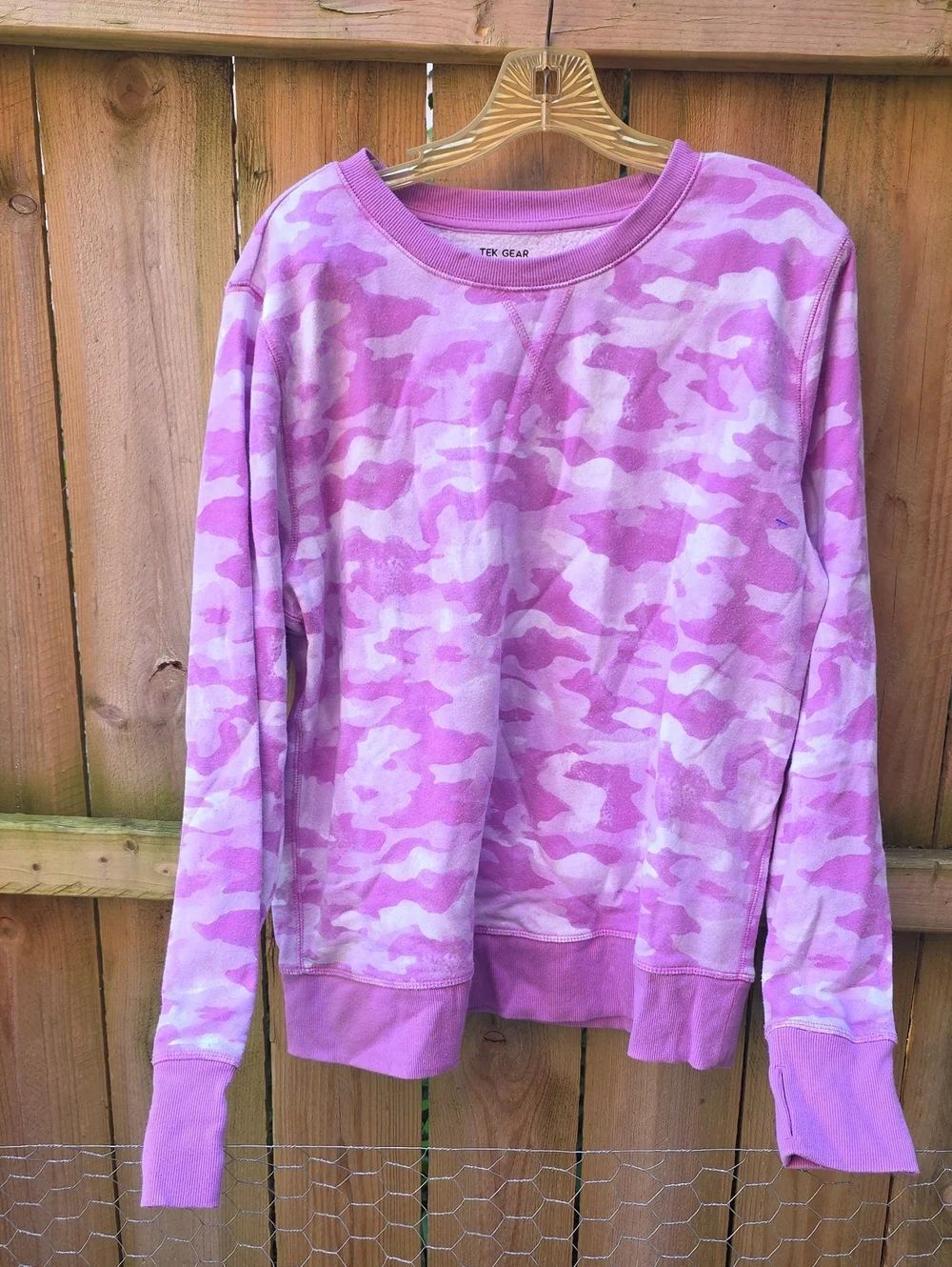 tek gear Pink Camouflage Crewneck Sweatshirt